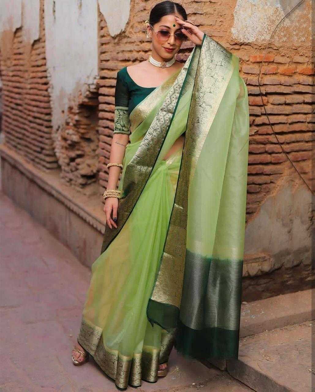 YNF ORGANZA RDM SOLID WHOLESALE SAREES MANUFACTURER